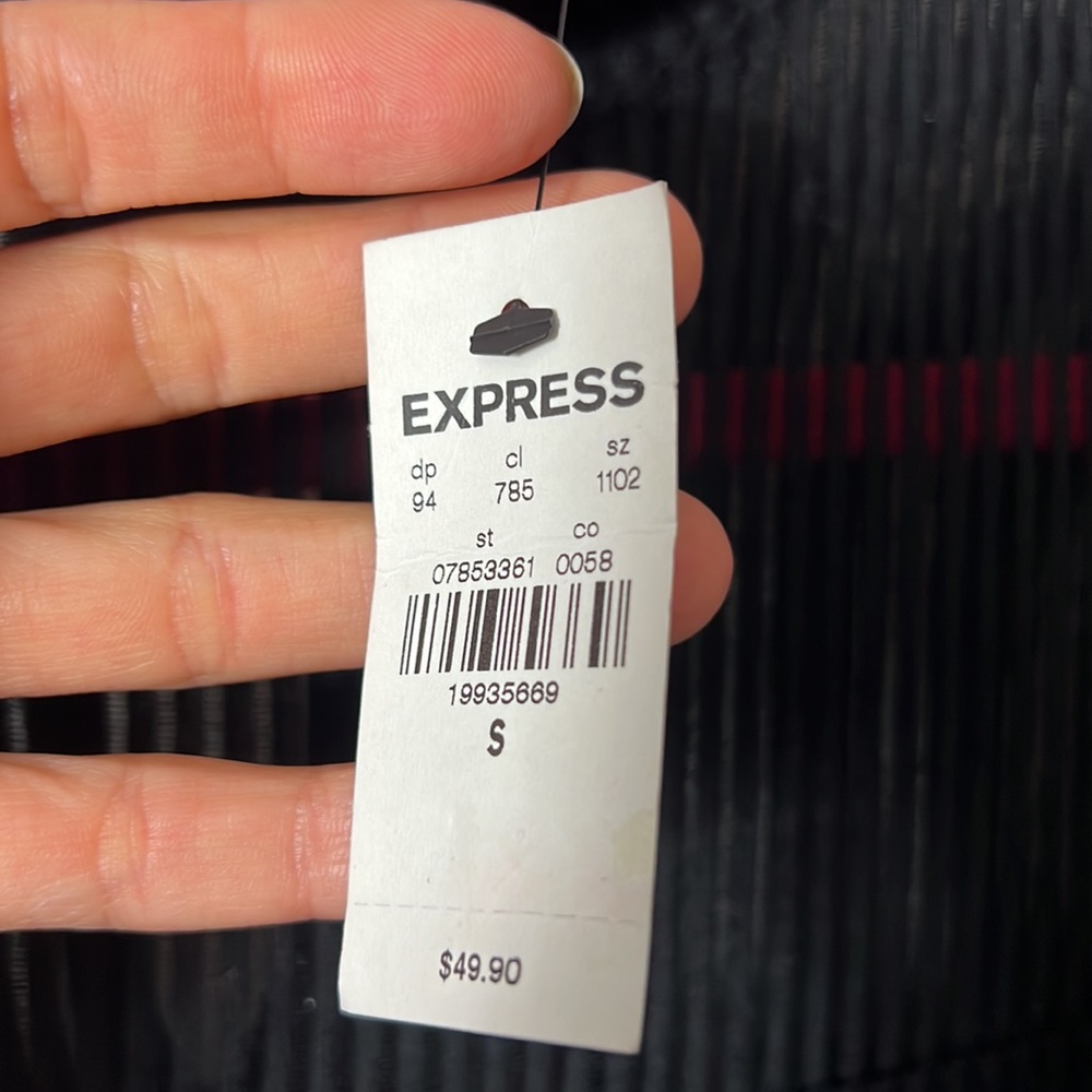 Express black ribbed mock neck long sleeve dress NWT - Picture 6 of 7